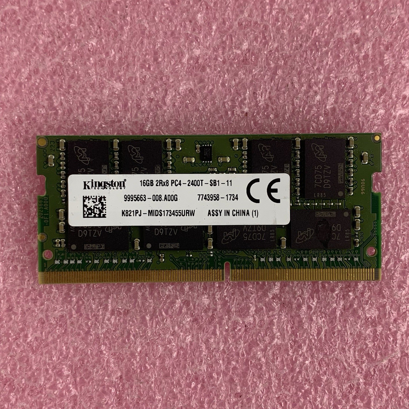 Kingston 9995663-008.A00G PC4-2400T 16GB 1x16GB DDR4 2400MHz Laptop Memory Ram1