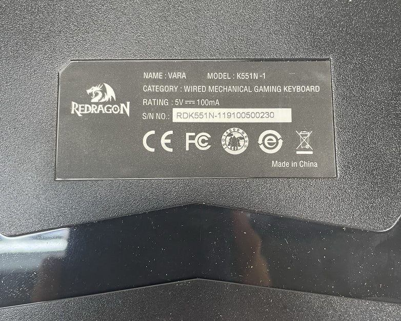 Redragon K551N-2 Vara Mechanical Gaming Keyboard