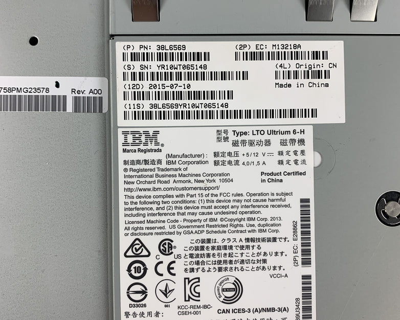 Dell LTO Ultrium 6-H SAS Tape Drive TKC16 IBM 35P1980