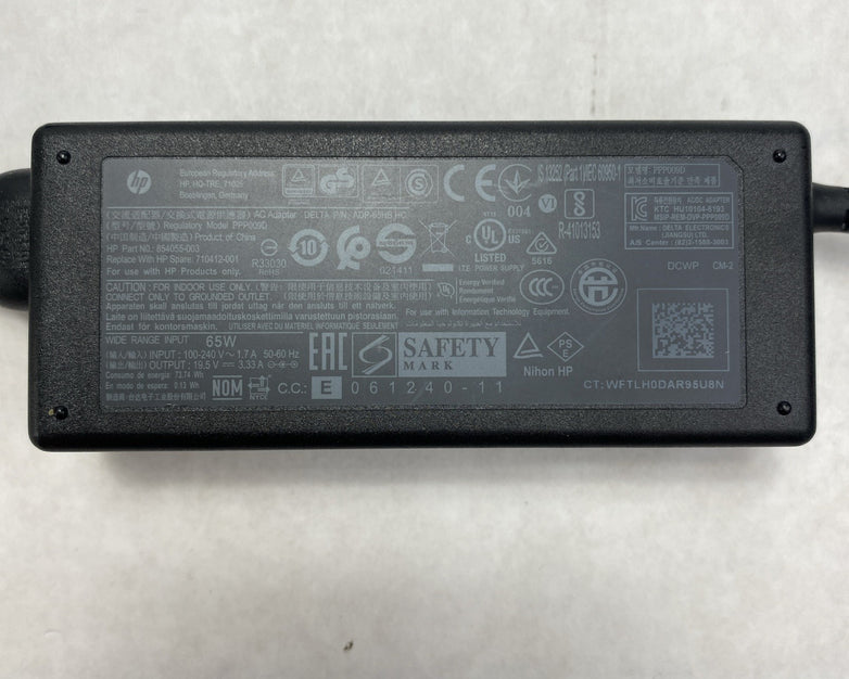 HP PPP009D 65W 19.5V 3.33A 4.5mm Laptop AC Adapter w/ Power Cord - Lot of 4