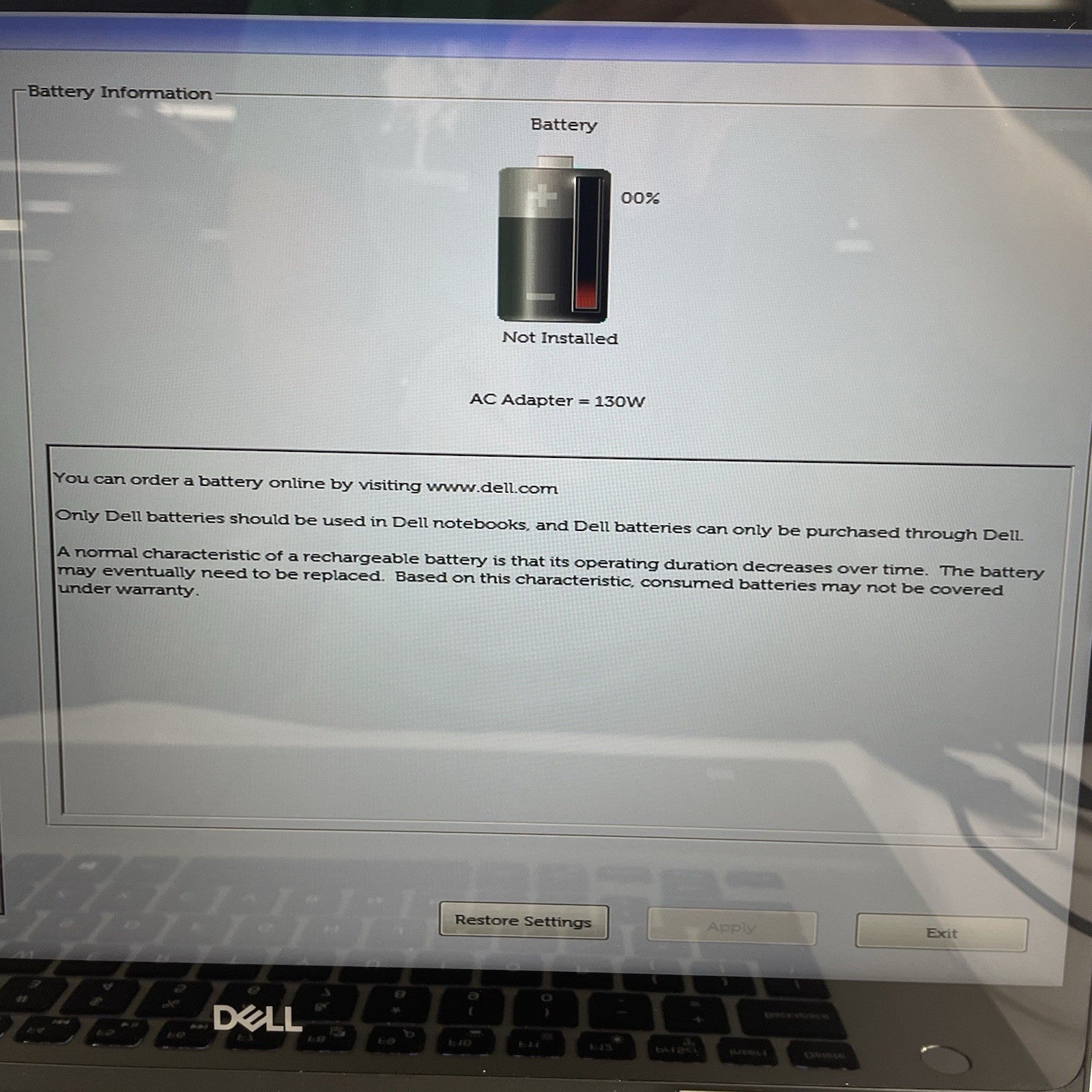Dell Inspiron 7586 15.6" i5-8265U 1.60 GHz 8 GB RAM No SSD/OS/AC/Batt2