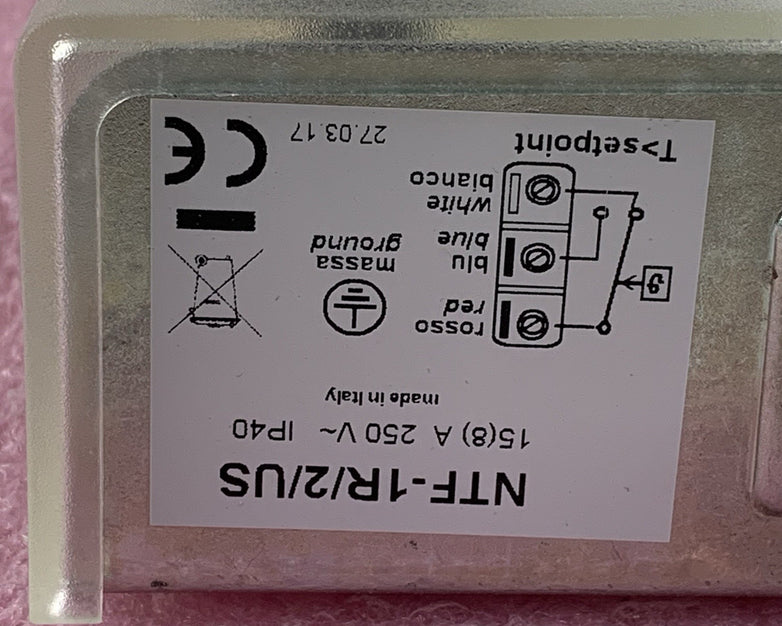 Intec Controls Low Temp Limit/Cut-out Thermostat NTF-1R/2/US 1-SPDT 2-SPDT