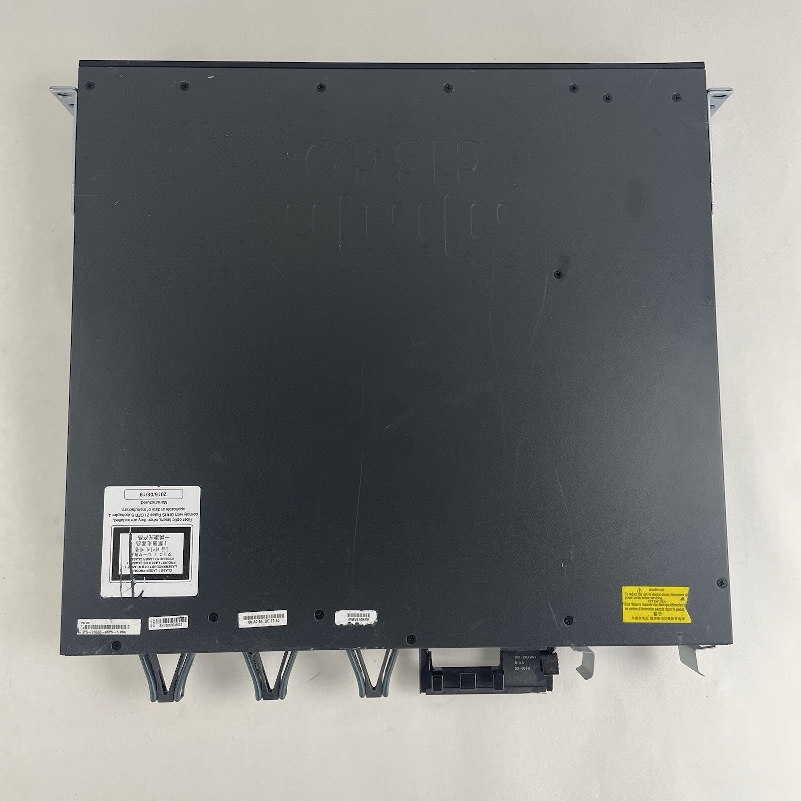 Cisco WS-C3650-48PS-S V04 Tested & Reset 1X PSU8