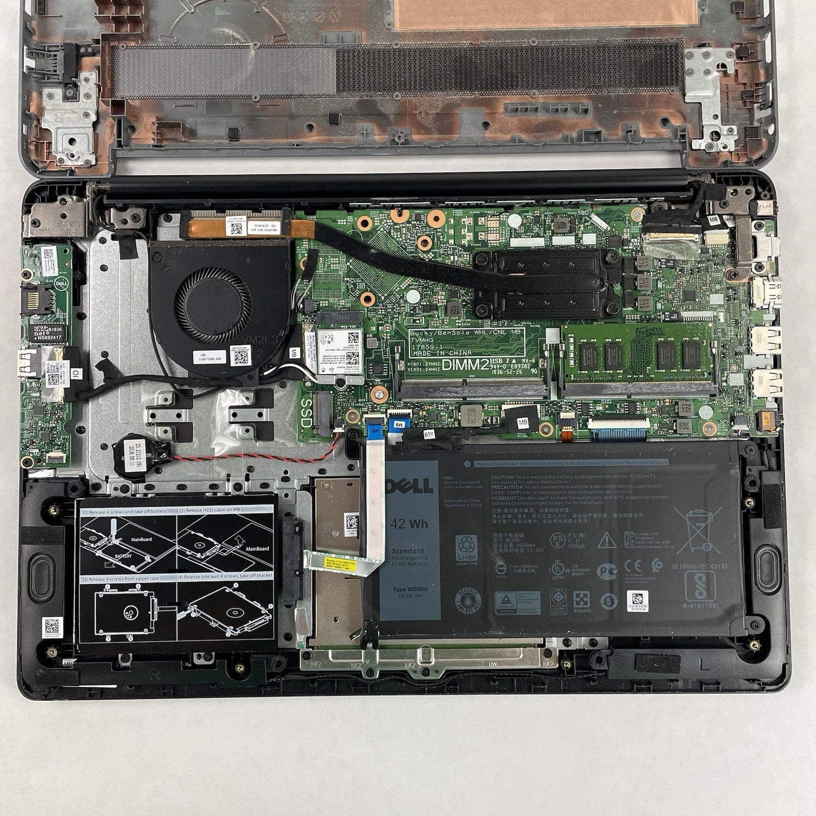 Dell Vostro 5581 15.6" i5-8265U 1.60 GHz 8 GB RAM No SSD/OS/AC15
