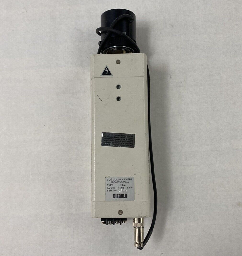 Diebold CCD Camera AC24V 49-008036-000A 25mm APC TV Lens For Parts or Repair