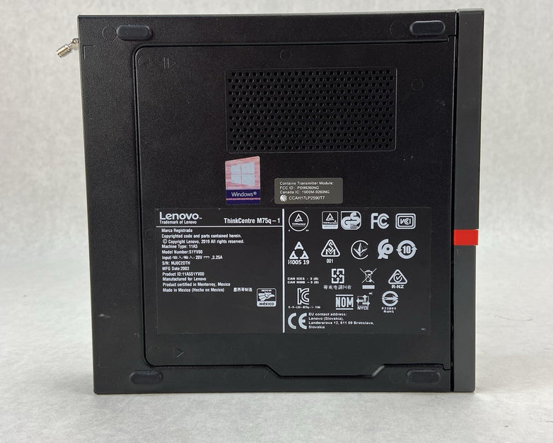 Lenovo ThinkCentre M75Q-1 Micro AMD Ryzen 5 Pro 3400 GE 3.3GHz 8GB RAM No HDDOS