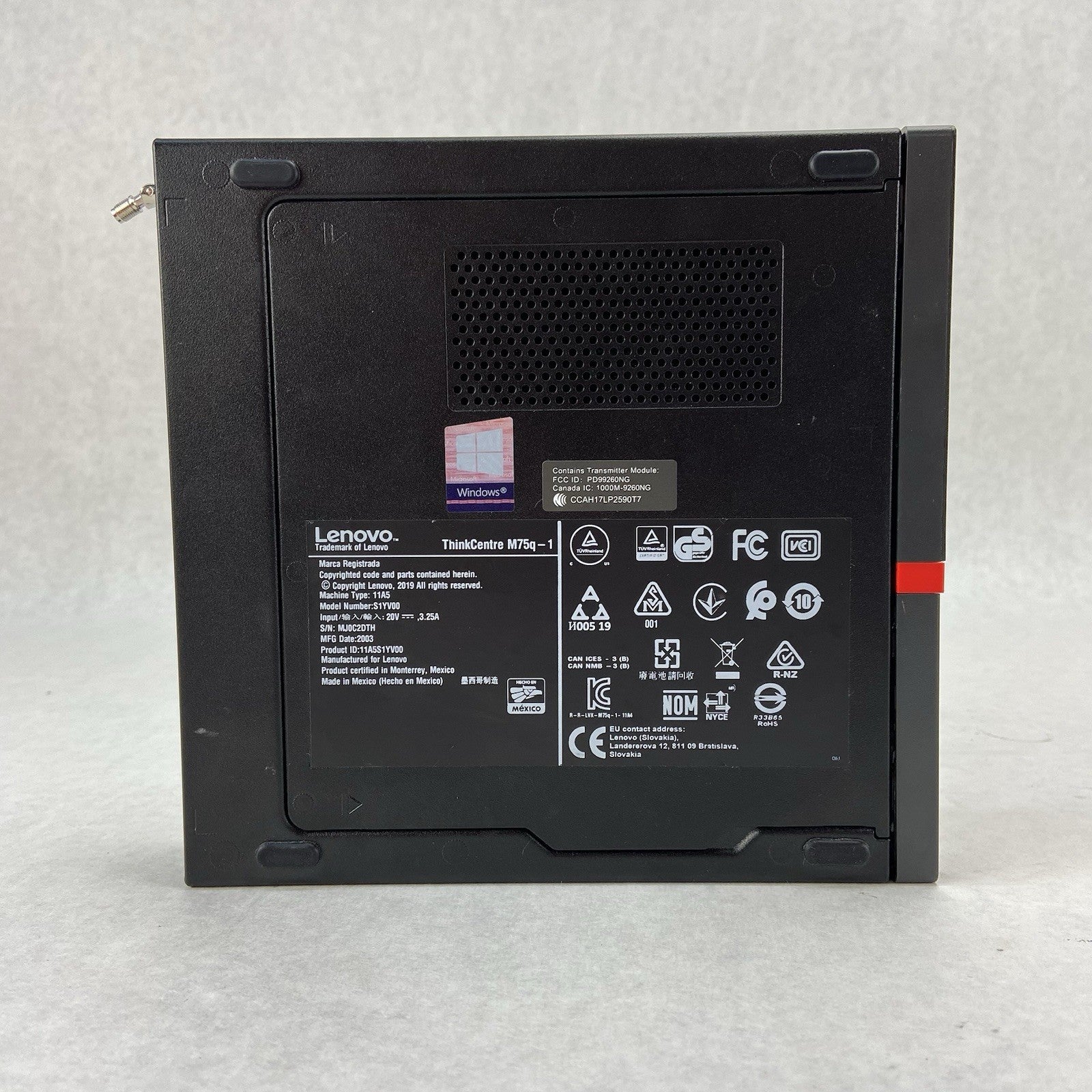 Lenovo ThinkCentre M75Q-1 Micro AMD Ryzen 5 Pro 3400 GE 3.3GHz 8GB RAM No HDDOS4