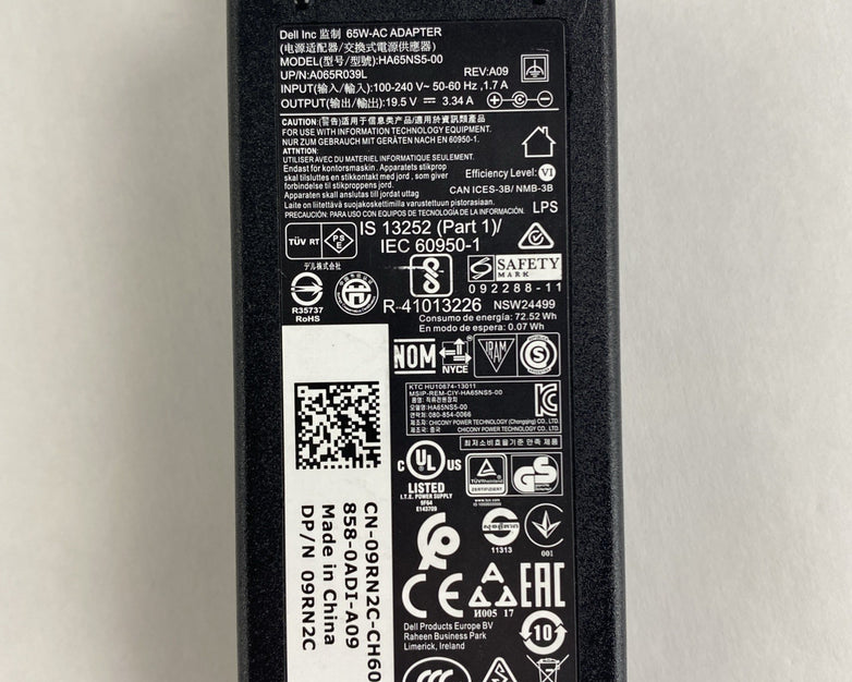 Dell LA65NS2-01 65W AC Adapter Mix Lot of 5 w/ HA65NS5-00