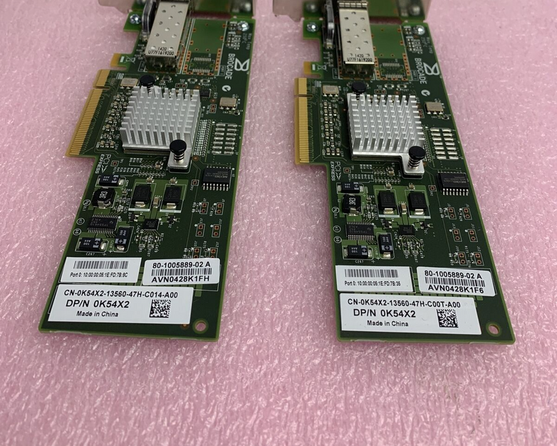 Lot of 2 Dell K54X2 Brocade SP 8GB FC HBA PCI-e Low Profile Fiber Channel Adapte