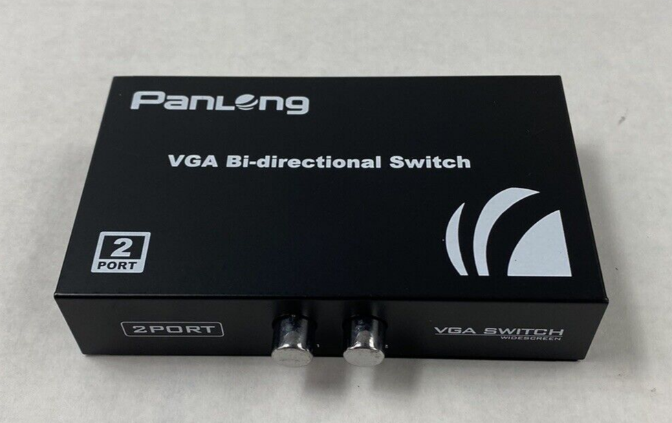 Lot of 2 Panlong 2 Port VGA Switch 2x1 VGA Switch 1920x1440