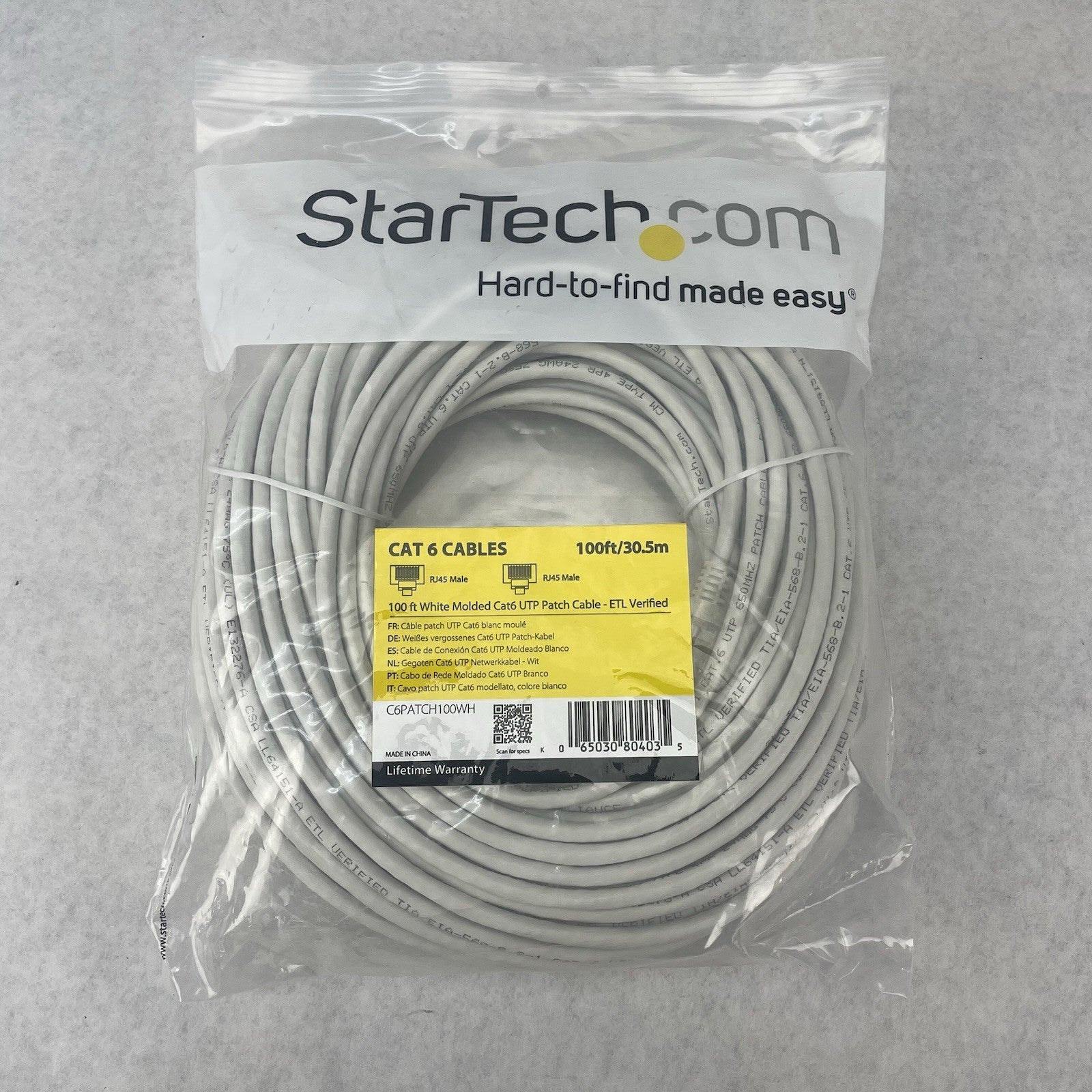 StarTech 100ft CAT6 Ethernet Cable1