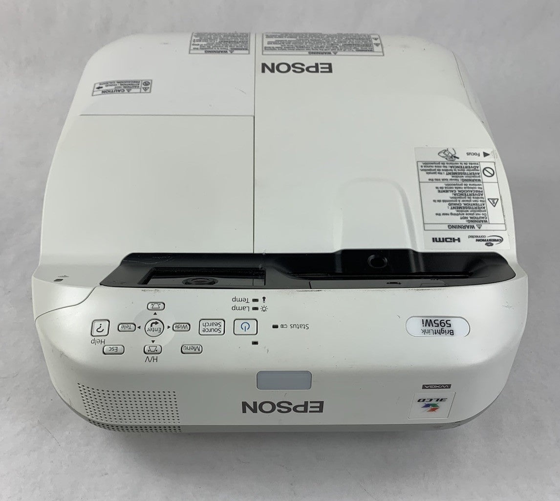 Epson BrightLink 595Wi H599A LCD Projector 205 Lamp Hours - No Remote Loud Fan3