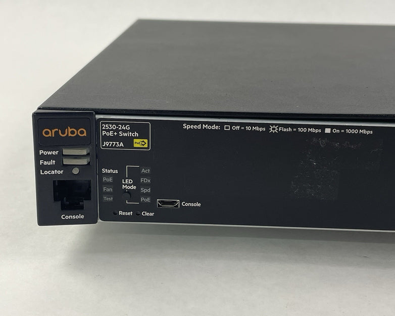 HP Aruba 2530-24G PoE+ J9773A 24-Port Gigabit Switch - Tested