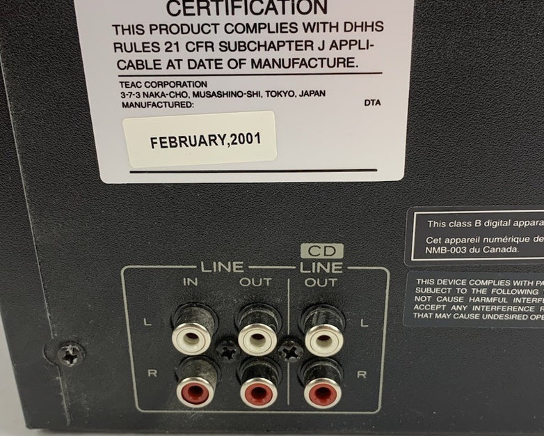 Tascam CD-A500 CD Player / Cassette Combination Deck - Parts or Repair