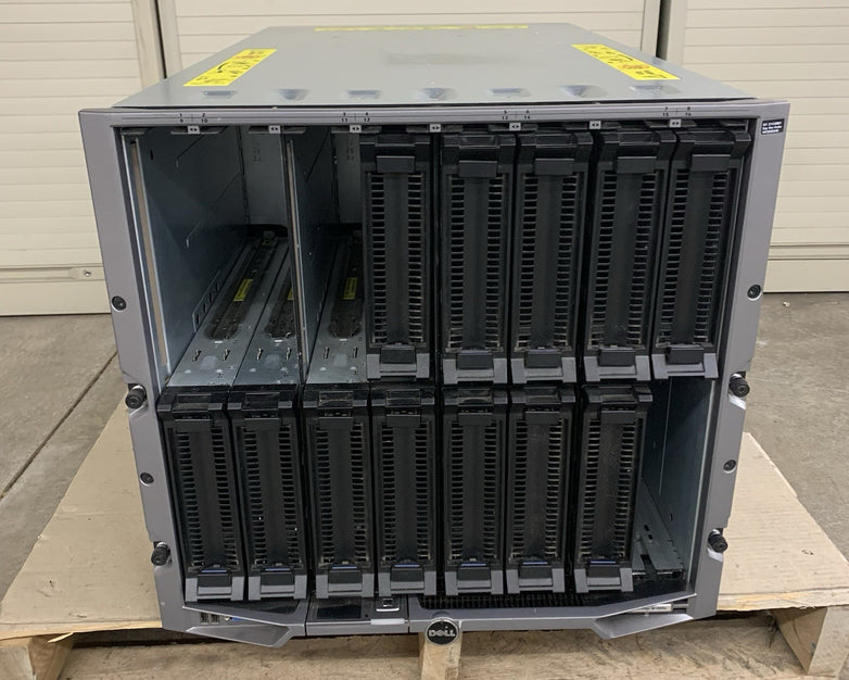 Dell PowerEdge M1000E Blade Server W/ 6x Power Supplies 9x Fans 12x Blanks