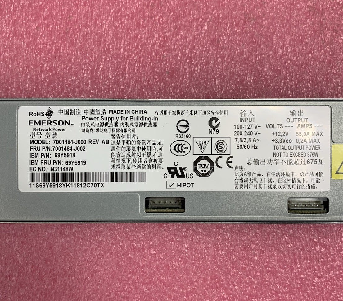 Emerson 7001484-J000 675W Server Power Supply (Lot of 2)7