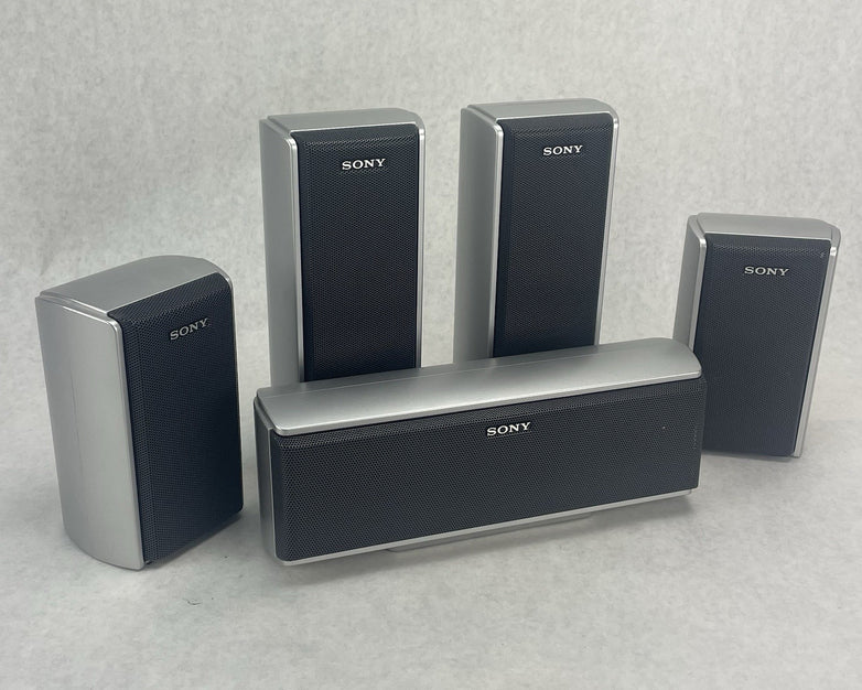 Sony 5.1 Speaker Lot SS-CT51 SS-TS51 SS-TS52 Silver Home Theater Surround Sound