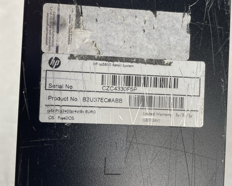 HP RP5800 SFF Core i5-2400 3.1 GHz 4 GB RAM No HDD No OS