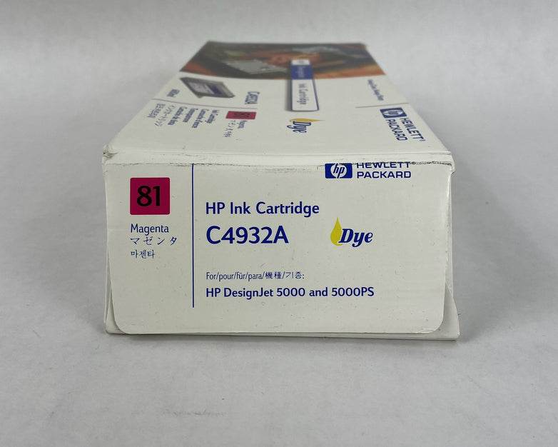 HP 81 Magenta Ink Cartridge C4932A 680ml for DesignJet 5000 5500 13DEC01