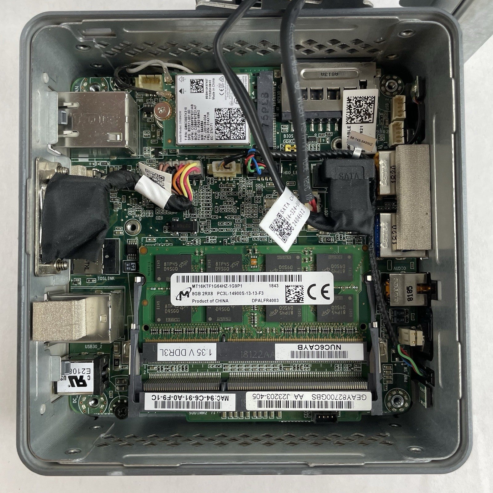 Intel NUC6CAY Micro Celeron J3455 1.50 GHz 8 GB RAM No SSD/OS/AC9