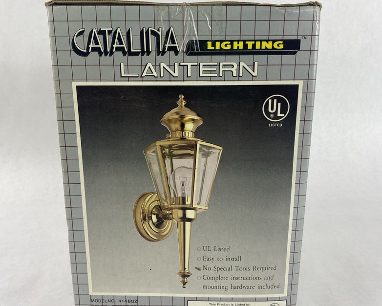 Catalina 414BOZI Lighting Lantern Bright Brass Color