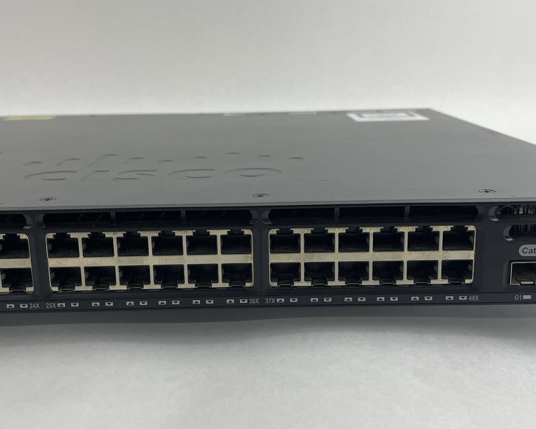 Cisco WS-C3650-48PS-S V01 Catalyst 3650 48-Port PoE+ 4x1G  Tested & Reset 2X PSU
