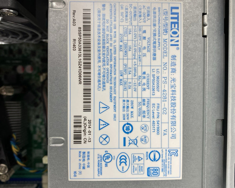 Lenovo ThinkStation E32 MT Intel Core i3-4330 3.50GHz 4GB RAM No HDD No OS