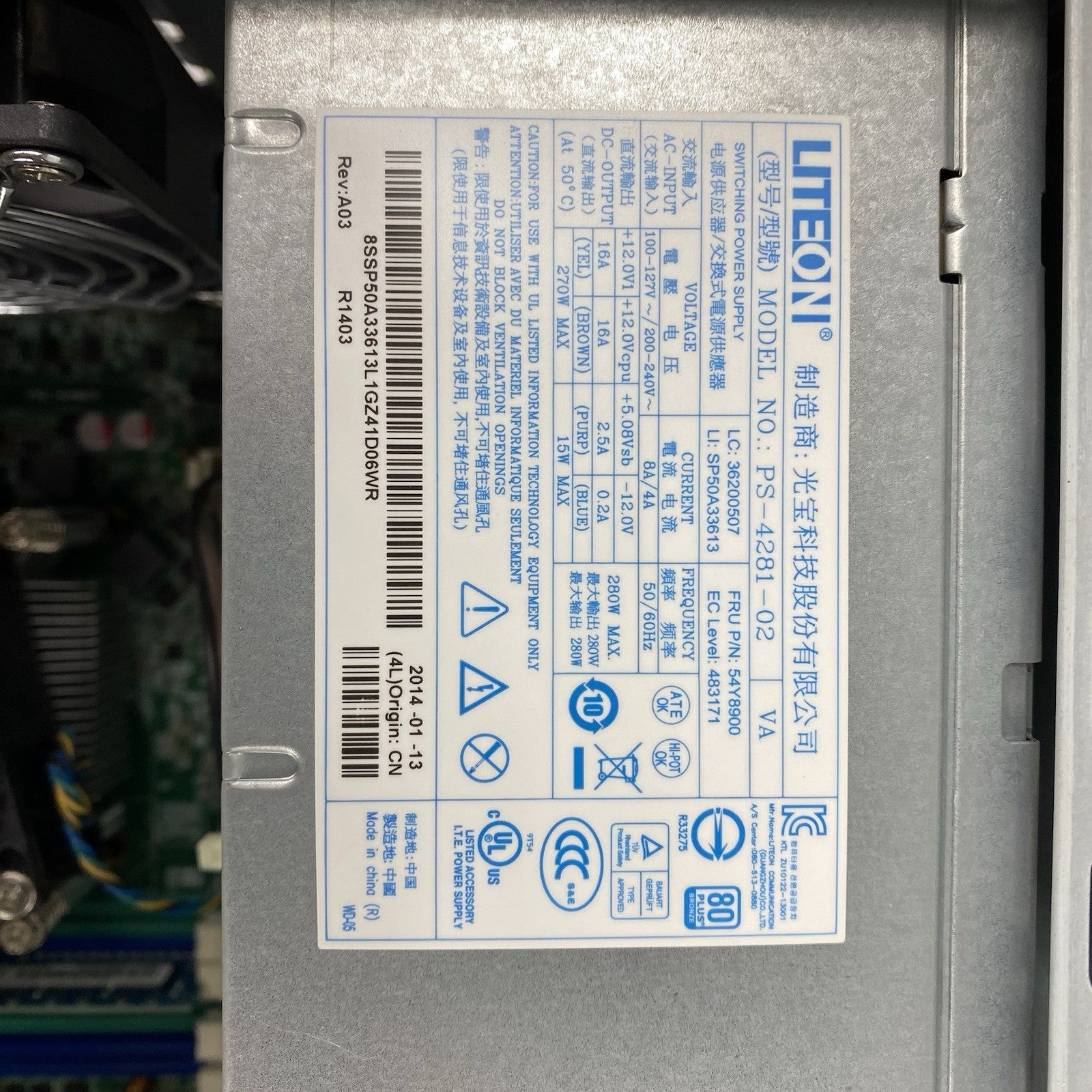 Lenovo ThinkStation E32 MT Intel Core i3-4330 3.50GHz 4GB RAM No HDD No OS