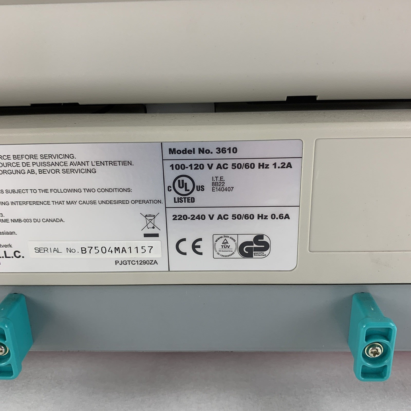 Kodak Truper 3610 Color Duplex Document Scanner 332K Scans Broke Feed Tray