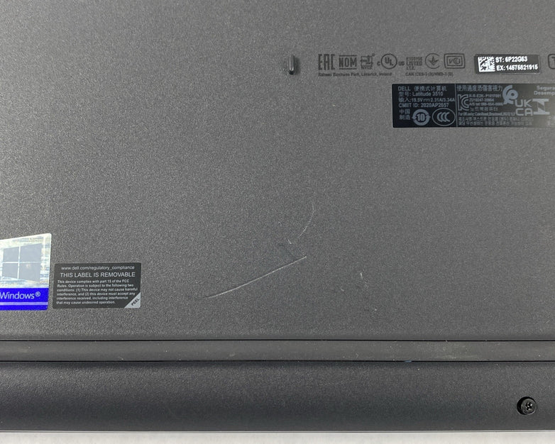 Dell Latitude 3510 Intel Core i7-10510U 1.80 GHz 16 GB RAM 15.6" No SSD No OS