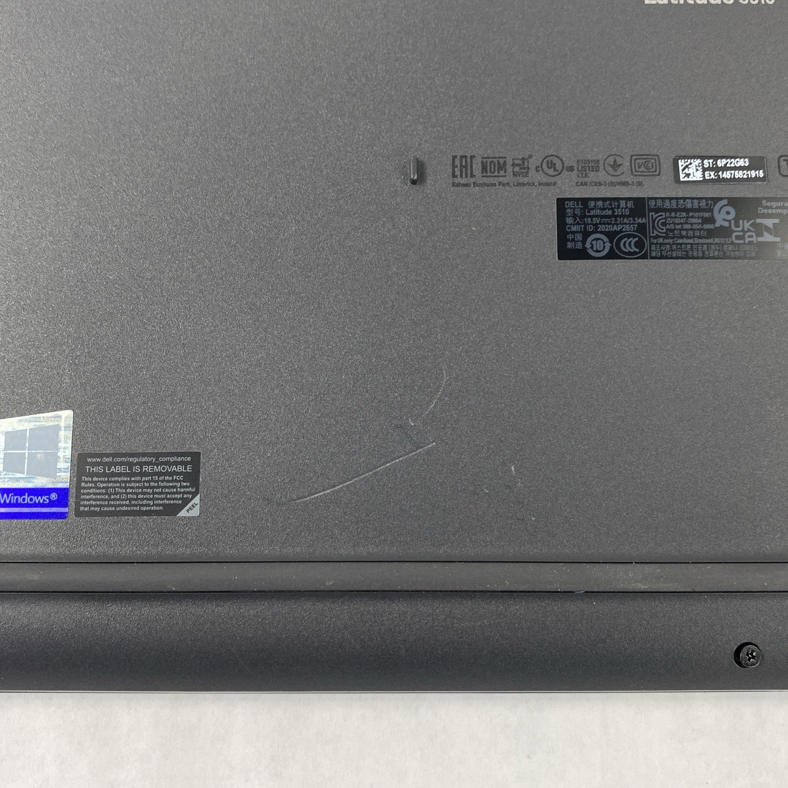 Dell Latitude 3510 Intel Core i7-10510U 1.80 GHz 16 GB RAM 15.6" No SSD No OS