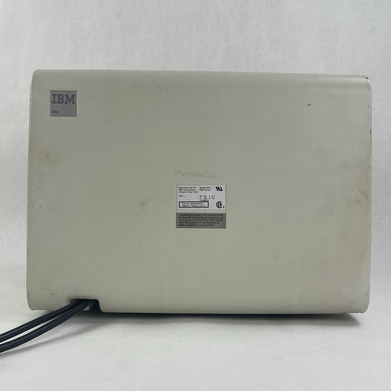 Vintage IBM 5151 Personal Computer Display CRT Monitor Parts or Repair