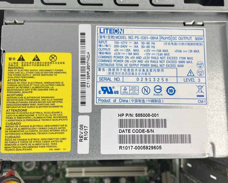 HP Pro 3005 MT AMD Athlon 2 X2 250 3.00 GHz 2 GB RAM No HDD/OS
