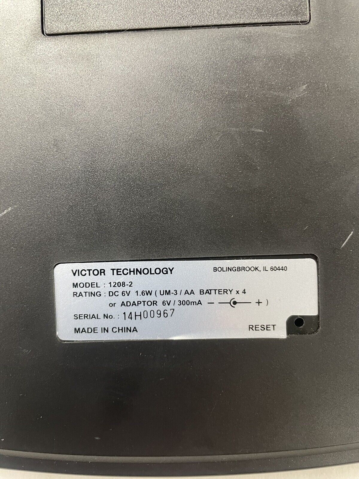 Victor 1208-2 Compact Printing Calculator No Power Cord Battery-Use Only