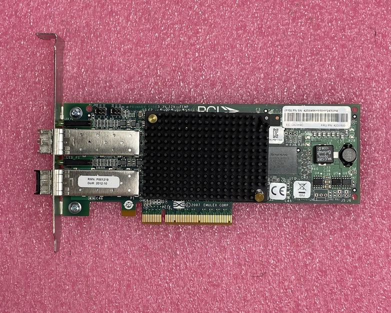 Emulex IBM P002181-01B LightPulse 8GB Dual Port PCI-E Fiber Channel Lot of 6