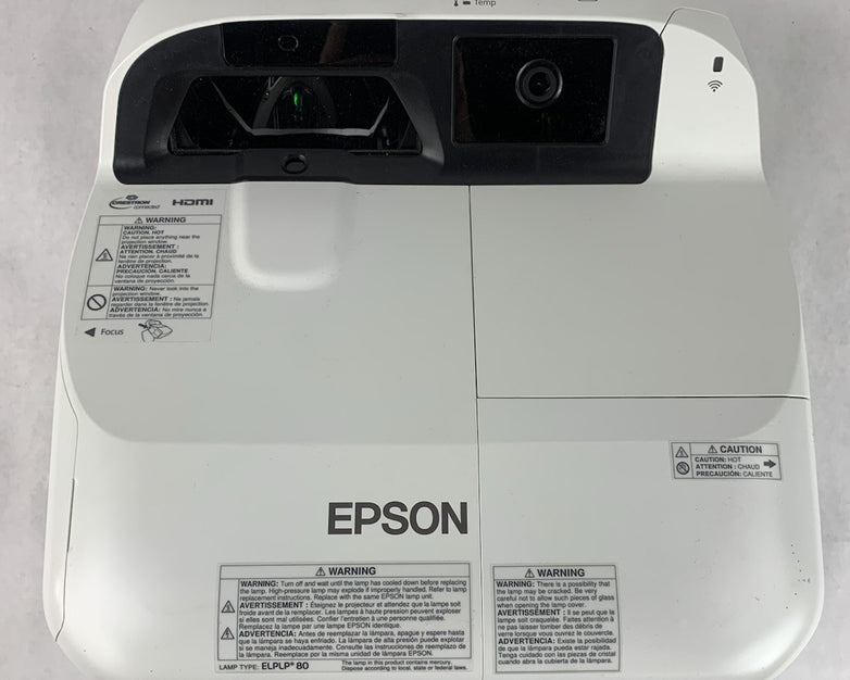 Epson H599A BrightLink 595Wi LCD Lamp Projector 2858 Lamp Hours No Remote