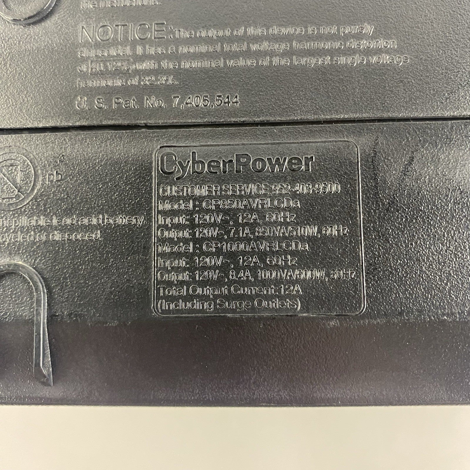 Cyber Power CP1000 AVR LCDA 1000 VA AVR 9 Outlets No Batteries Tested10