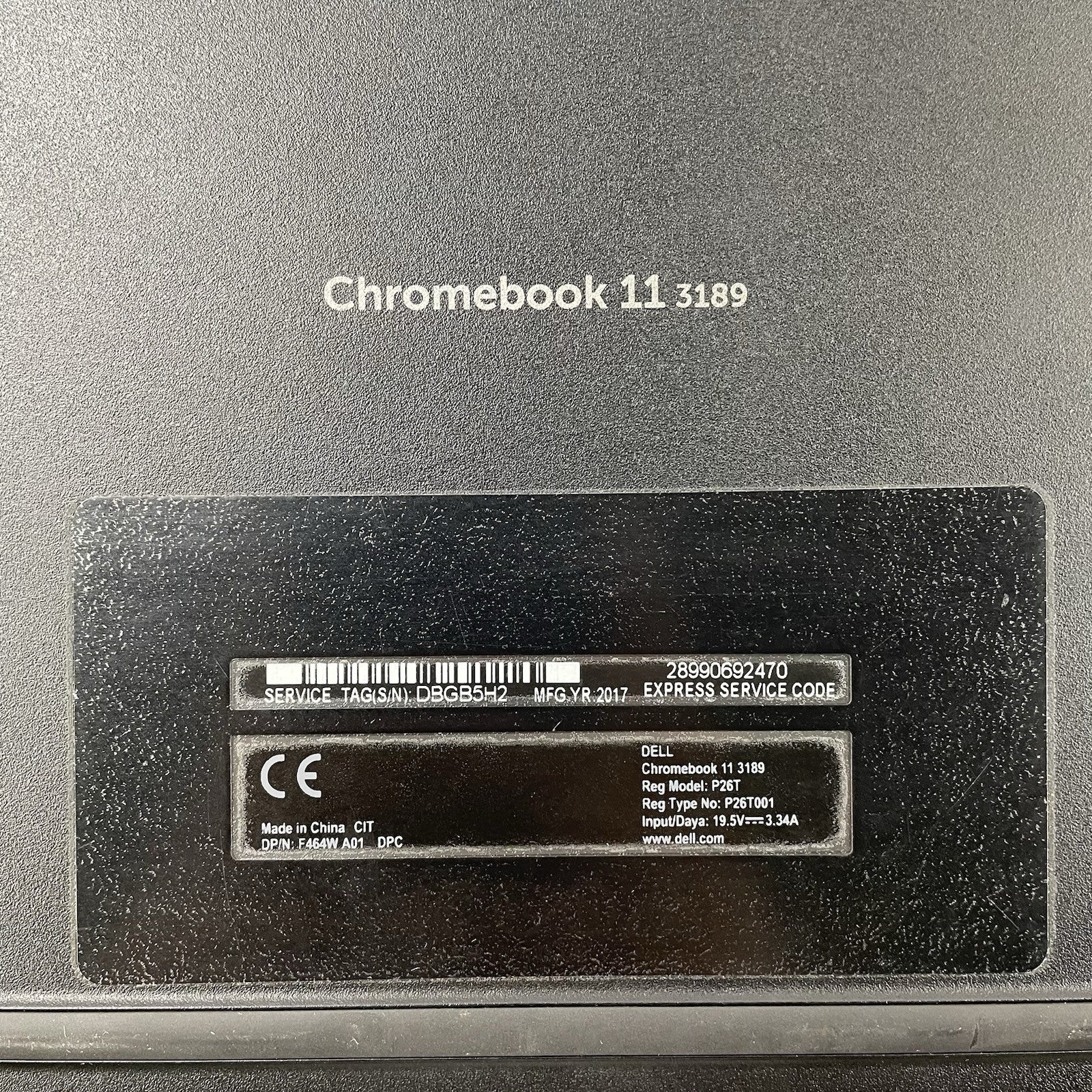 Dell ChromeBook 11 3189 11.6" Celeron N3060 1.60 GHz 4 GB RAM 32GB SSD15