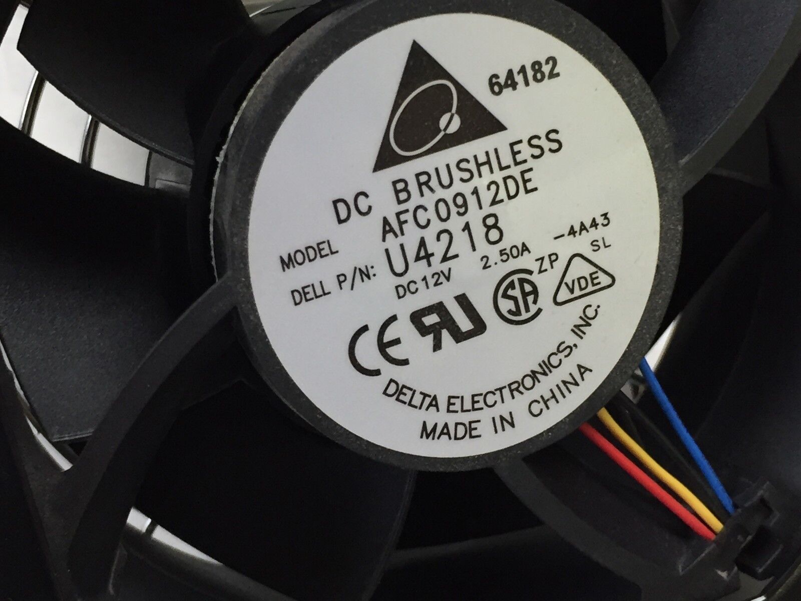 Server Fan Dell U4218 Delta Electronics AFC0912DE DC12v 2.50A