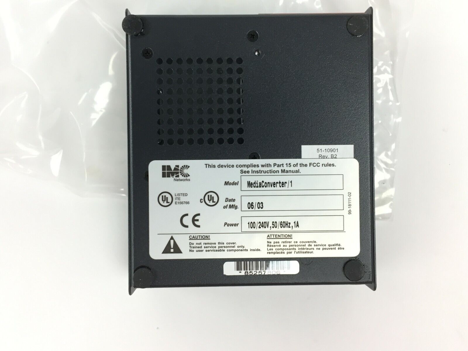 IMC 51-10901 1-Slot Media Chassis