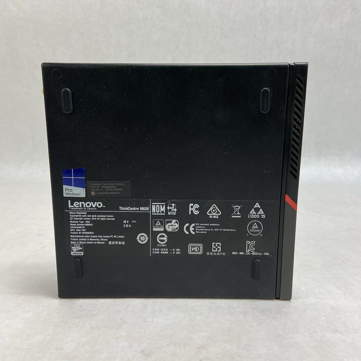 Lenovo ThinkCentre M600 MFF Intel Pentium N3700 1.6GHz 4GB RAM No AC/HDD/OS3