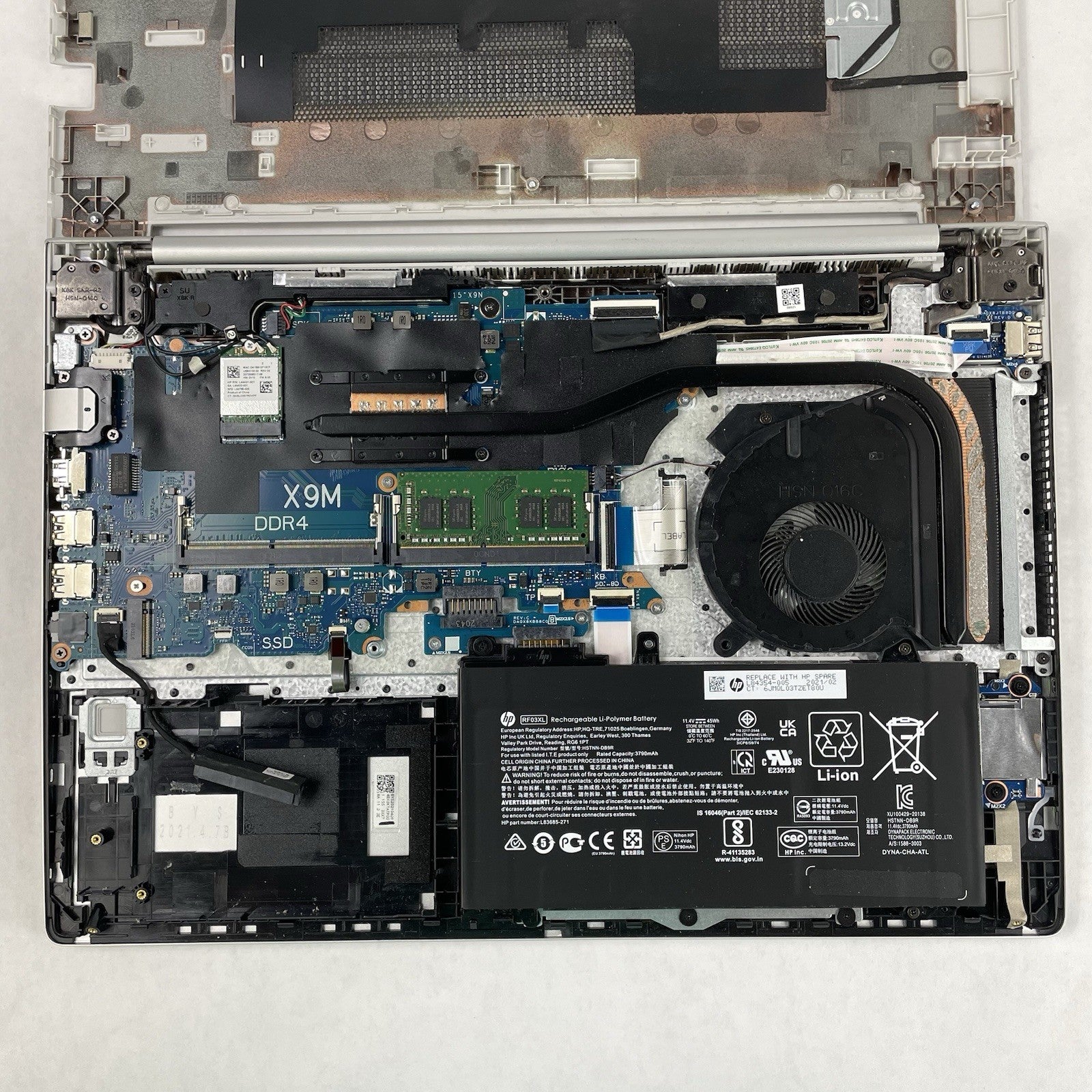 HP ProBook 455 G7 15.6" Ryzen5 4500U 2.375GHz 8GB RAM No SSD/OS/AC-Bad Heat Sink17