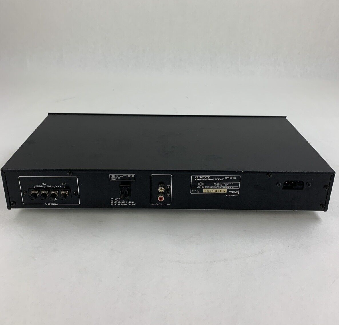 Kenwood KT-31B AM-FM Stereo Tuner Black Tested