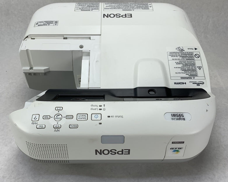 Epson H599A BrightLink 595Wi LCD Lamp Projector 2594 Lamp Hours No Remote