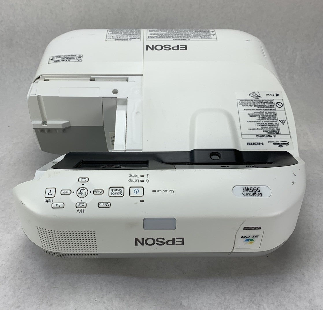 Epson H599A BrightLink 595Wi LCD Lamp Projector 2594 Lamp Hours No Remote3