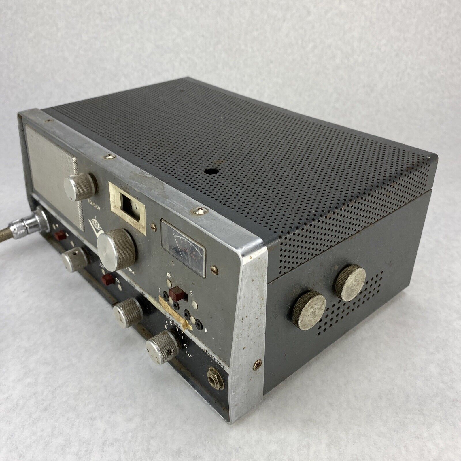 USL Contact 8 Vintage 23-Channel CB Transceiver Radio w/ Mic & Power Cord
