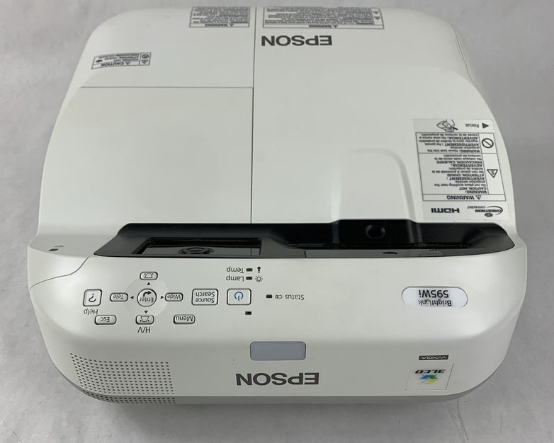 Epson BrightLink 595Wi H599A LCD Lamp Projector 788 Lamp Hours - No Remote