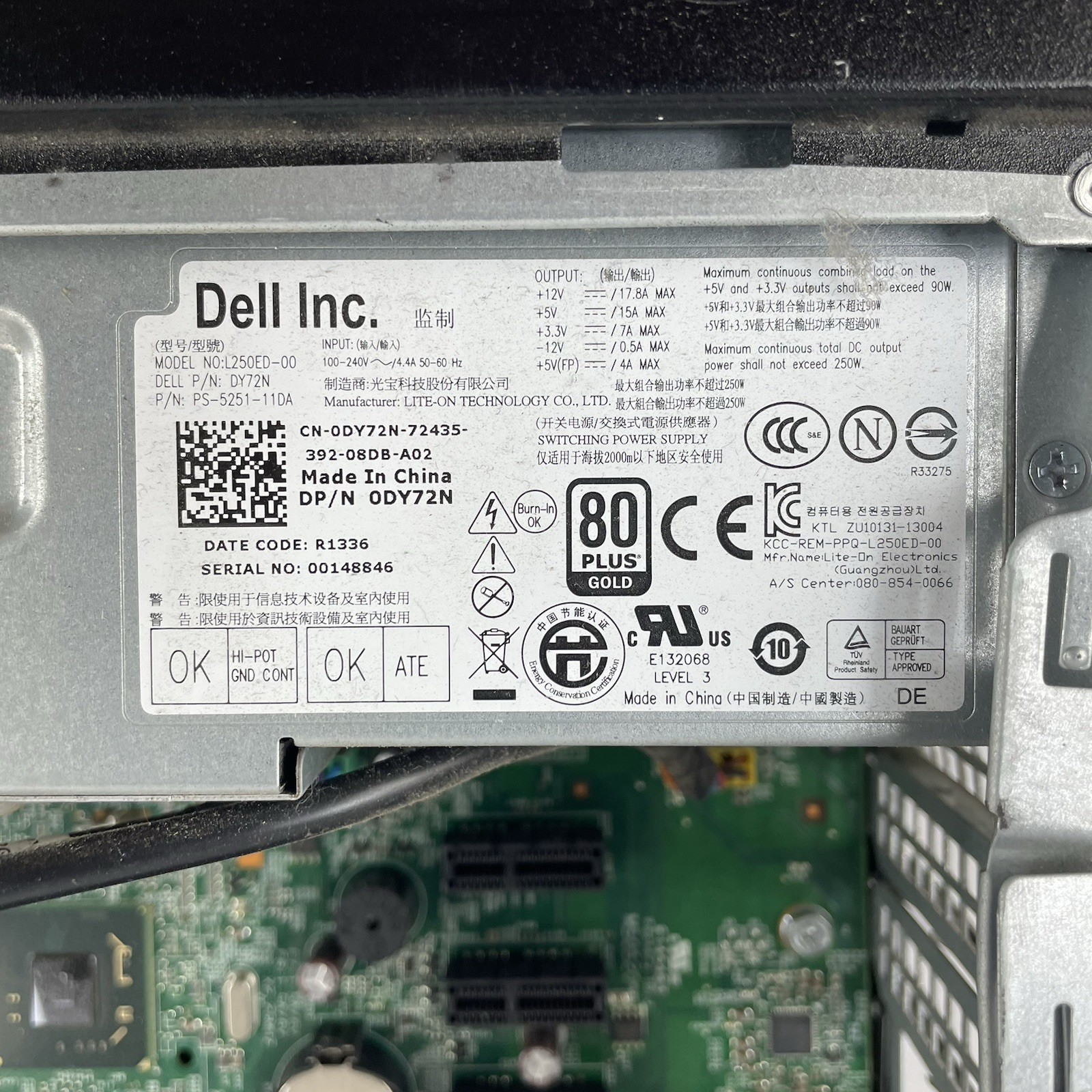 Dell Optiplex 3010 DT i5-3470 3.20 GHz 4 GB RAM No HDD/OS10