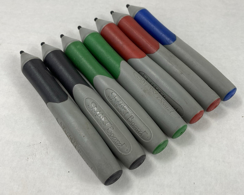 Smart Technologies 600 Smart Board Pens Red Black Green Blue (Mixed Lot of 7)