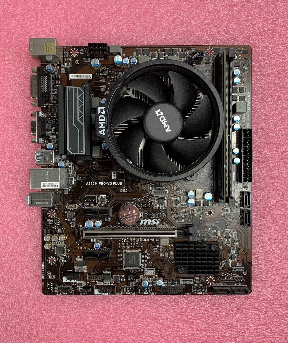 MSI MS-7B38 Ver: 1.1 Motherboard Ryzen 3 2200G 3.5GHz 8GB RAM w/ Shield